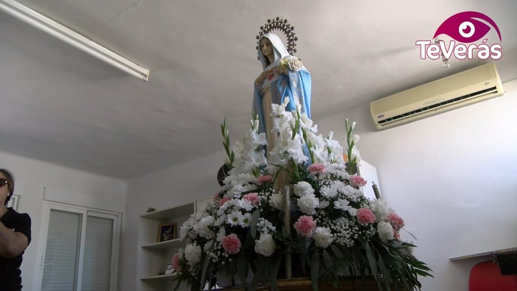 virgen del sagrado corazón de maría en la romería de la aldea de malagón de El Sotillo